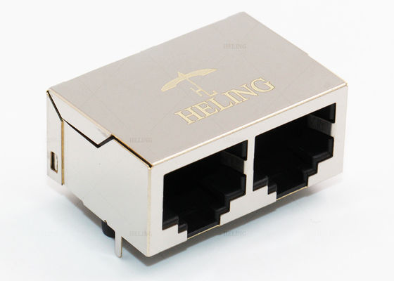 Μέσω του PCB θηλυκών 1 X 2 συνδετήρων δικτύων RJ45 Multiport τρυπών τοποθετήστε